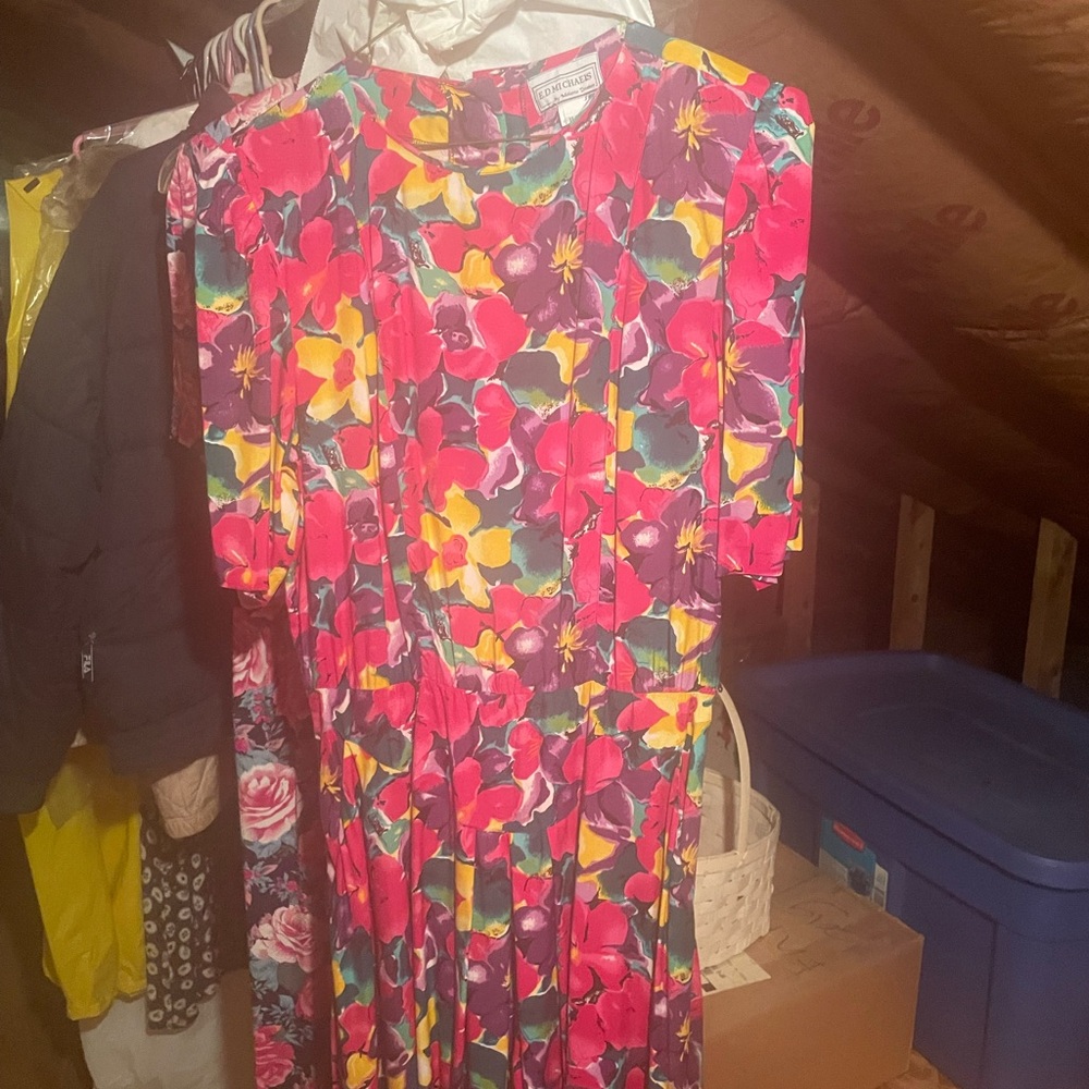 Yellow and Blue Puff Sleeve Sundress for Wedding Guests